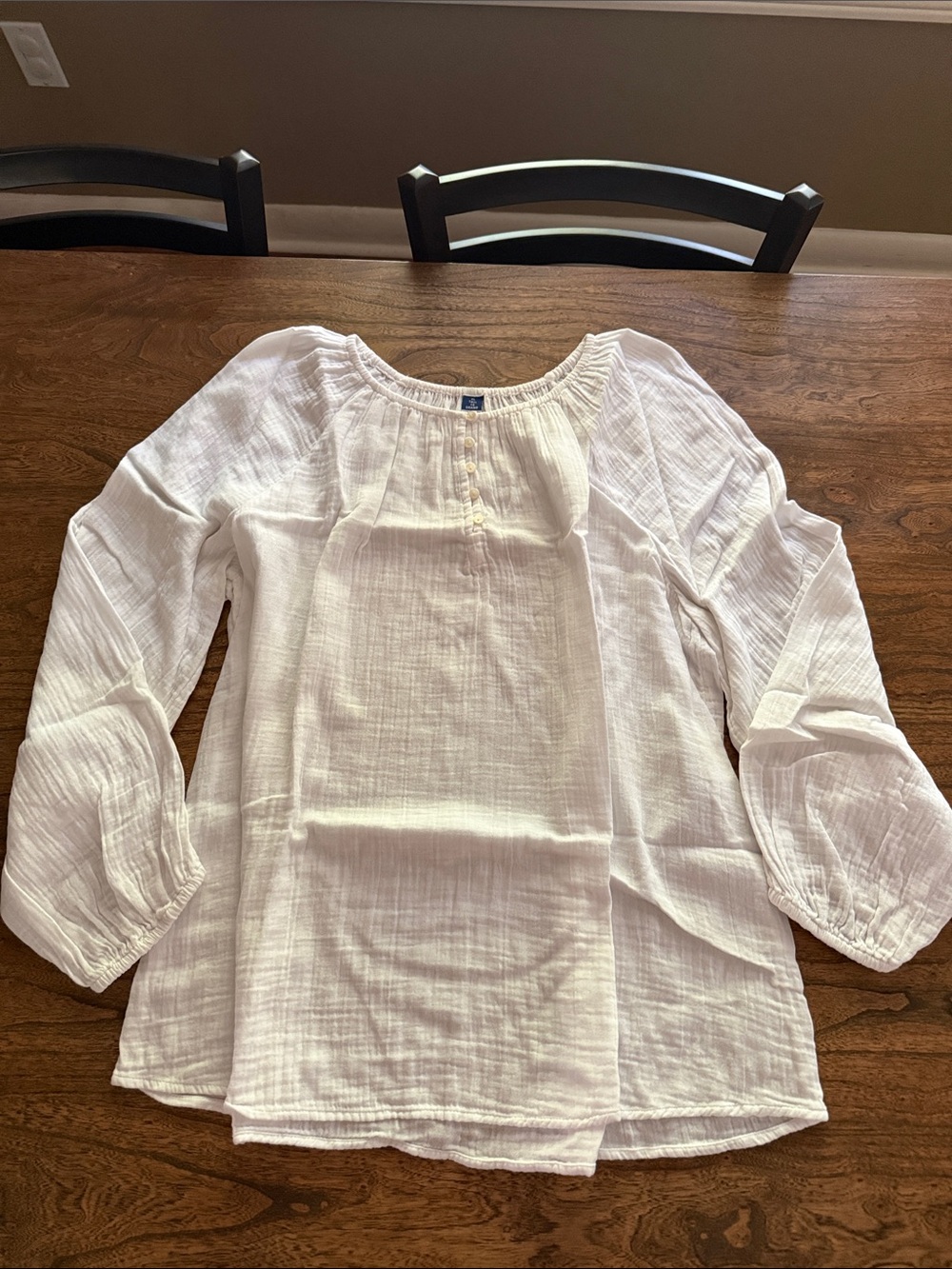 Old Navy White Cotton Gauzy Top- XL Tall
